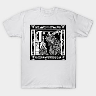 I is For Iguana - Black Outlined Version T-Shirt